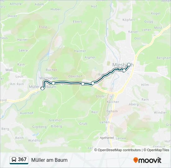 367 Bus Line Map