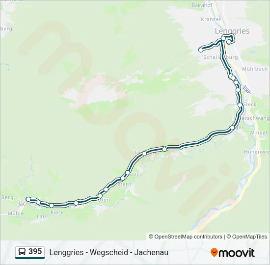 Автобус 395: карта маршрута