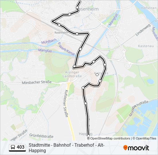 403 bus Line Map