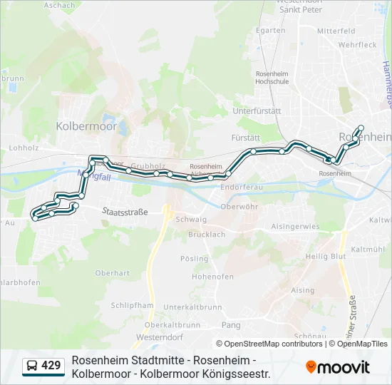 429 Bus Line Map