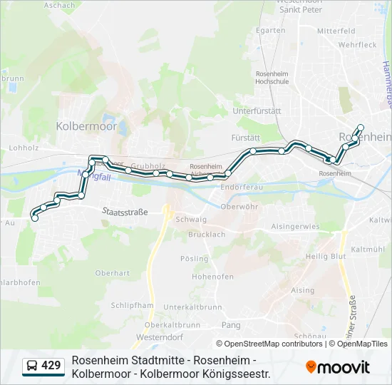 429 Bus Line Map