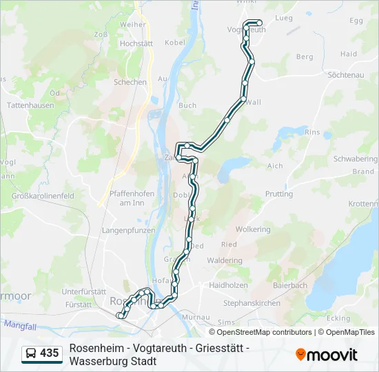 435 Bus Line Map