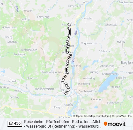 Автобус 436: карта маршрута