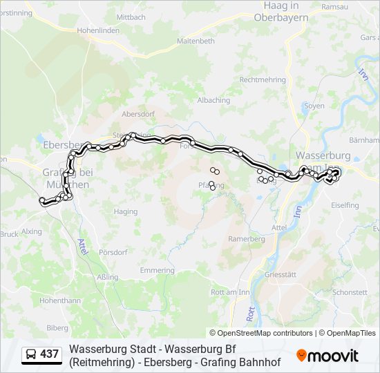 437 bus Line Map
