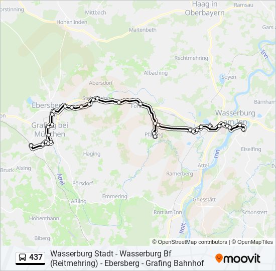 437 bus Line Map