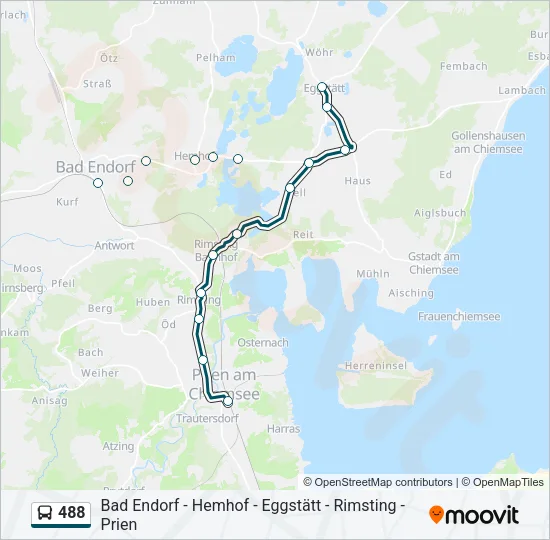 488 Bus Line Map