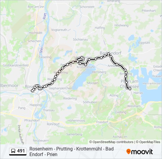 491 bus Line Map