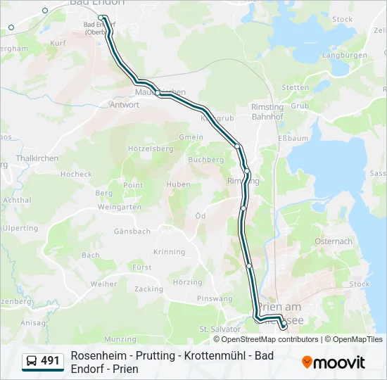 491 Bus Line Map