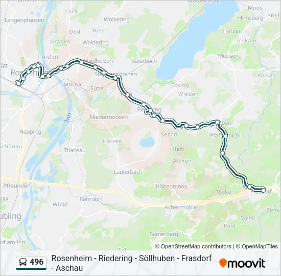 496 Bus Line Map