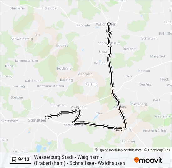 9413 bus Line Map