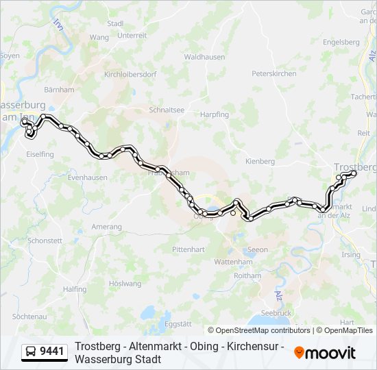 9441 bus Line Map