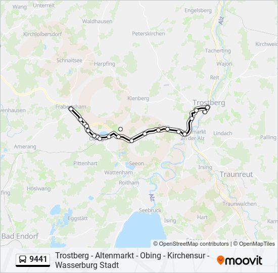 9441 bus Line Map