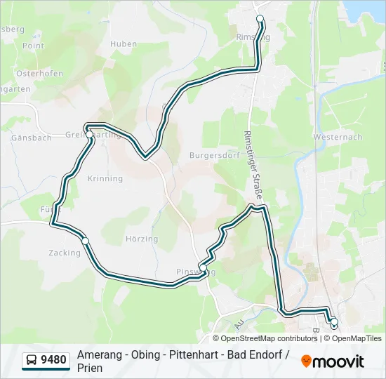 9480 Bus Line Map
