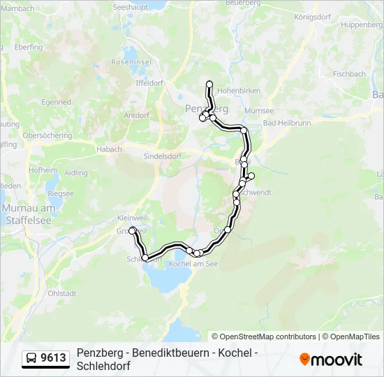 9613 Bus Line Map
