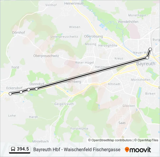 394.5 Bus Line Map
