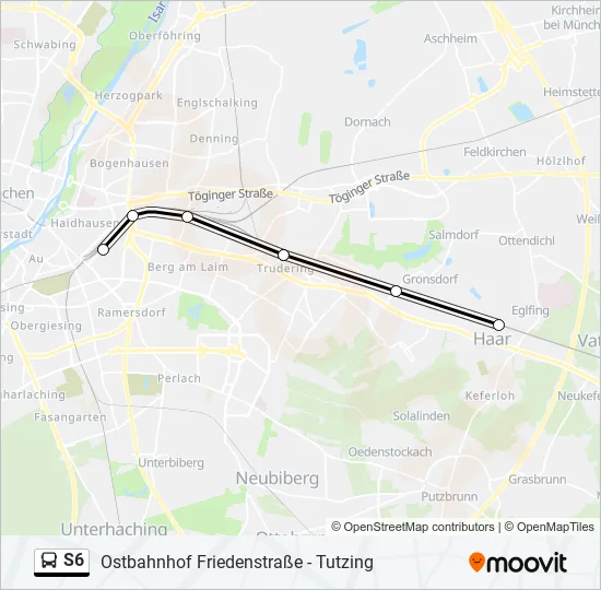 S6 Bus Line Map