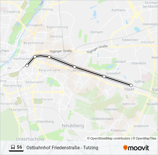 S6 Bus Line Map