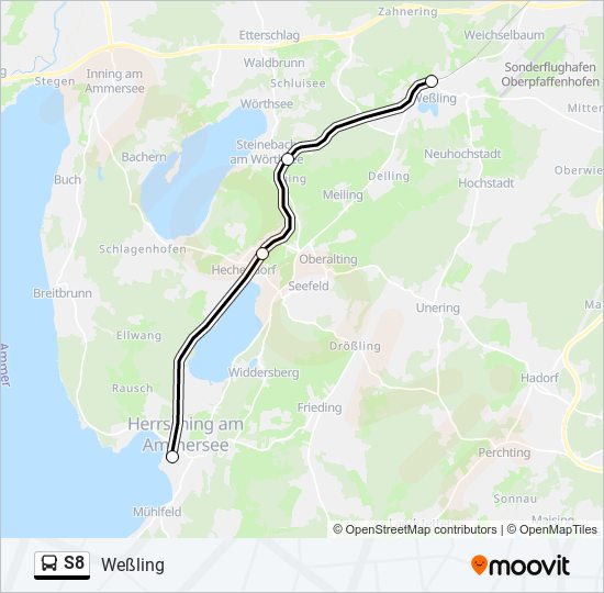 s8 Route Schedules, Stops & Maps Weßling (Updated)