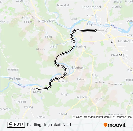 linie RB17 Karte