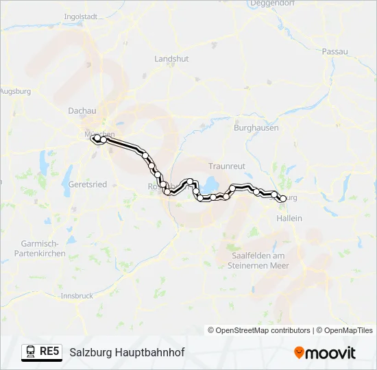 RE5 Train Line Map