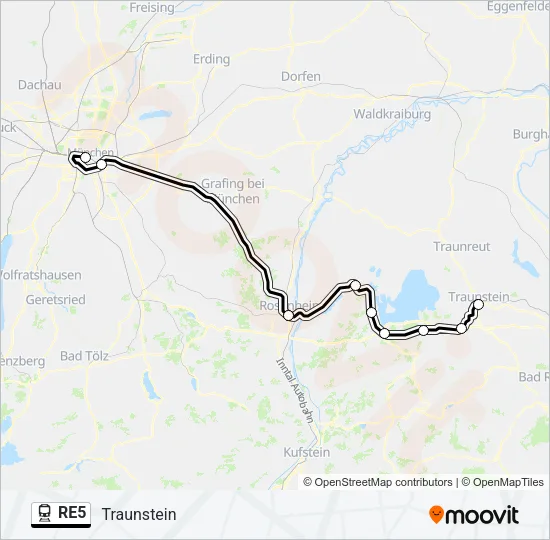 RE5 Train Line Map