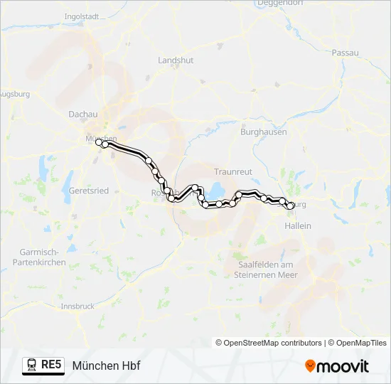 RE5 Train Line Map
