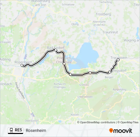 RE5 Train Line Map