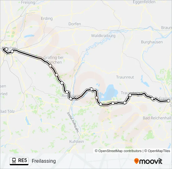 RE5 Train Line Map