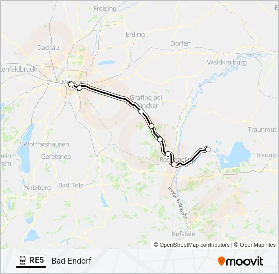 RE5 Train Line Map