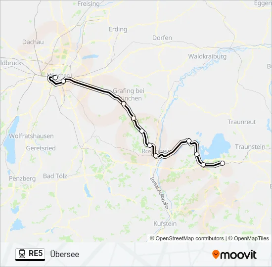 RE5 Train Line Map