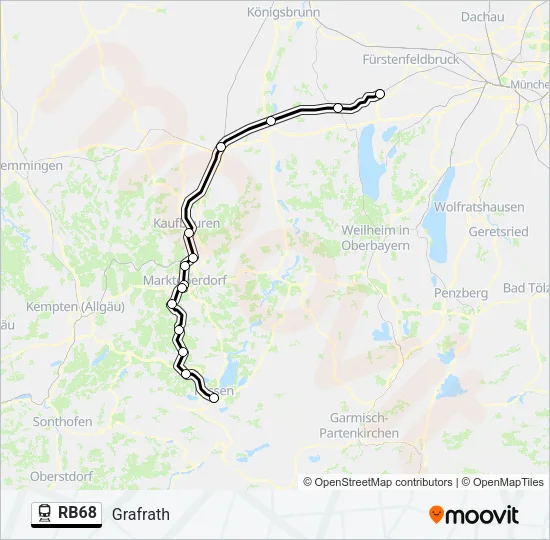 RB68 Train Line Map