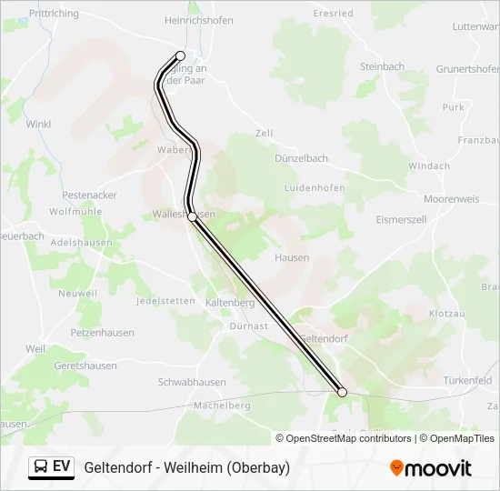 Автобус EV: карта маршрута
