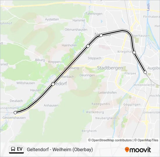 Автобус EV: карта маршрута