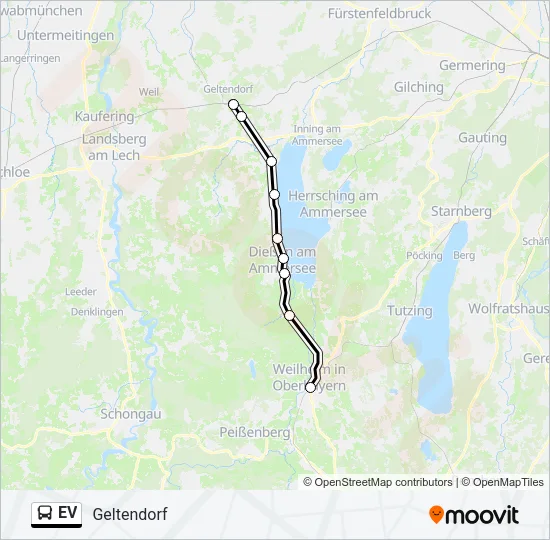 Автобус EV: карта маршрута
