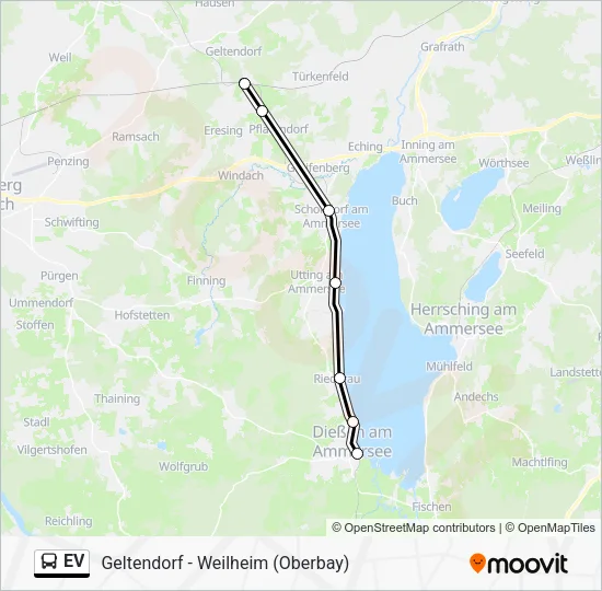 Автобус EV: карта маршрута