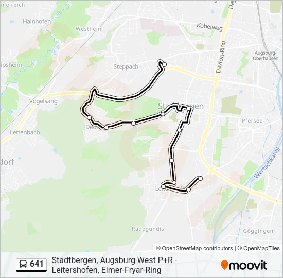 641 Bus Line Map