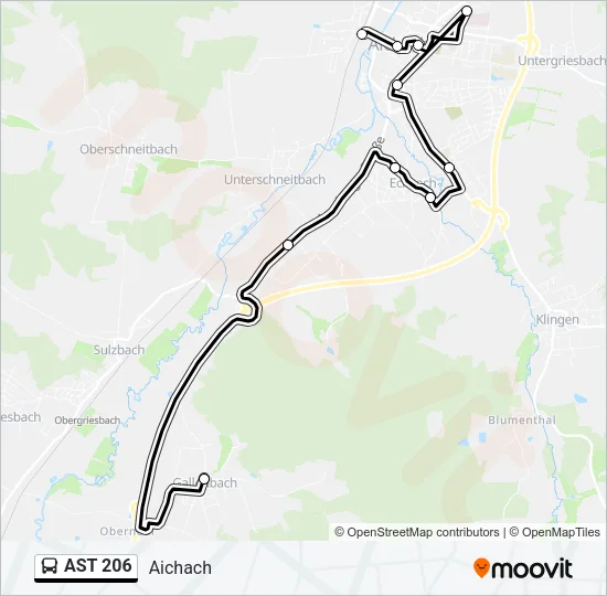 AST 206 Bus Line Map