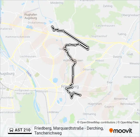 AST 210 Bus Line Map