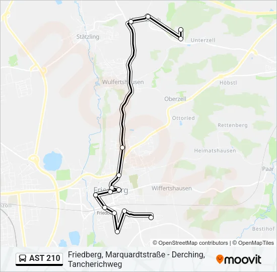 AST 210 Bus Line Map
