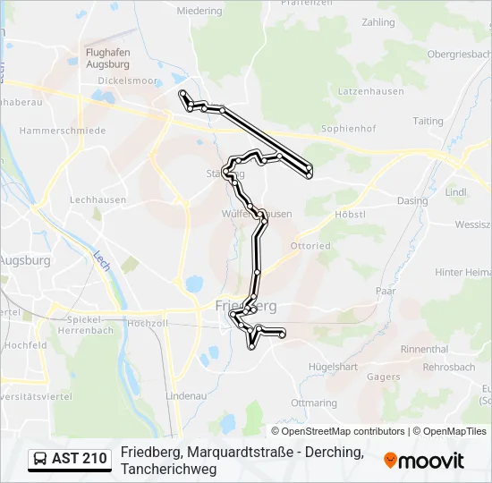 AST 210 Bus Line Map