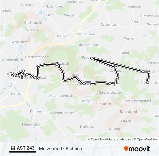 AST 243 Bus Line Map