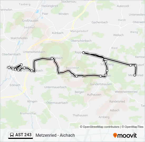 AST 243 Bus Line Map