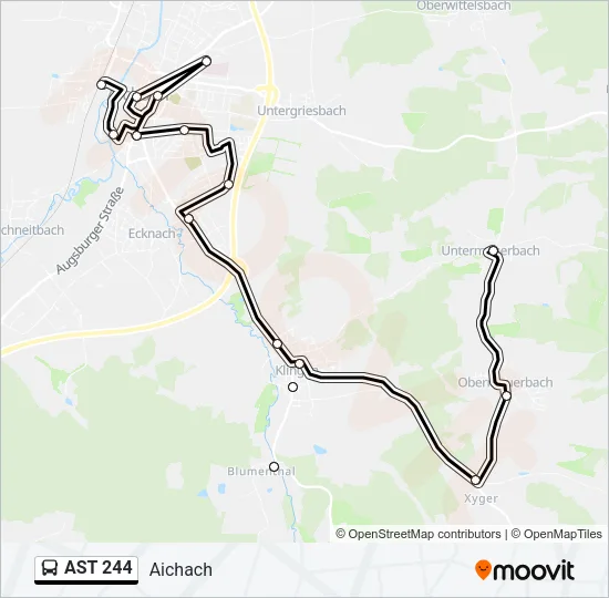 AST 244 Bus Line Map