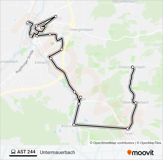AST 244 Bus Line Map