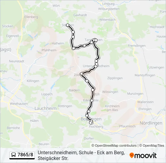 7865/8 Bus Line Map