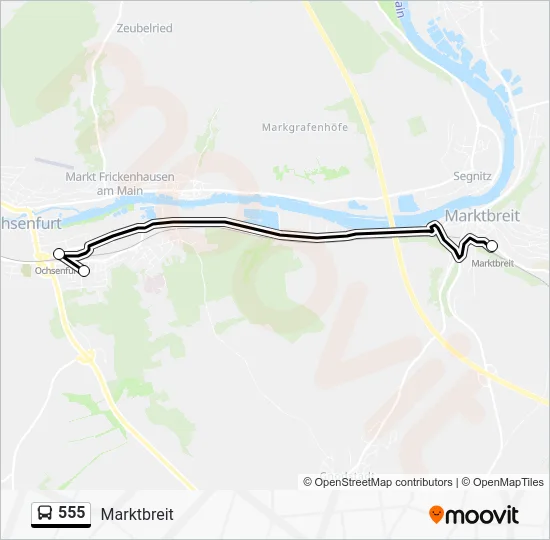 Автобус 555: карта маршрута