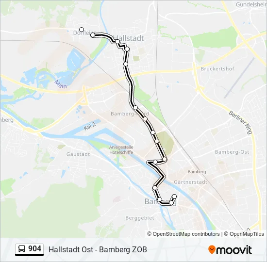 Автобус 904: карта маршрута