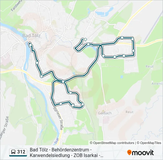 312 Bus Line Map