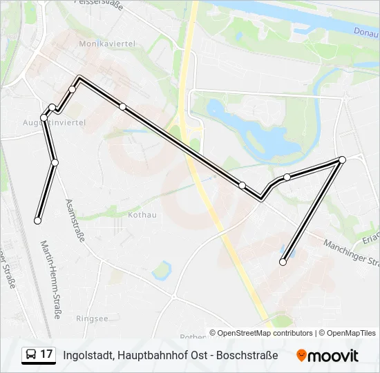 17 Bus Line Map