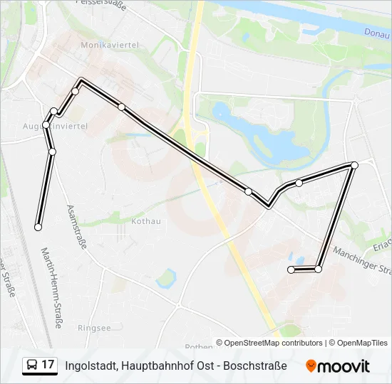 17 Bus Line Map